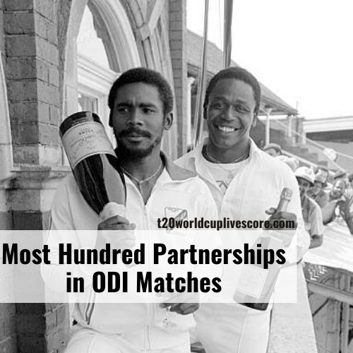 Gordon Greenidge and Desmond Haynes Players with Most Hundred Partnerships in ODI Matches