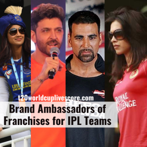 List of Brand Ambassadors of Franchises for IPL Teams