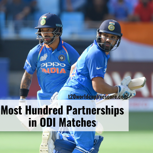 Shikhar Dhawan and Rohit Sharma Players with Most Hundred Partnerships in ODI Matches