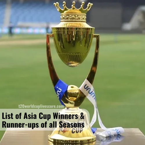 List of Asia Cup Winners & Runner-ups of all Seasons