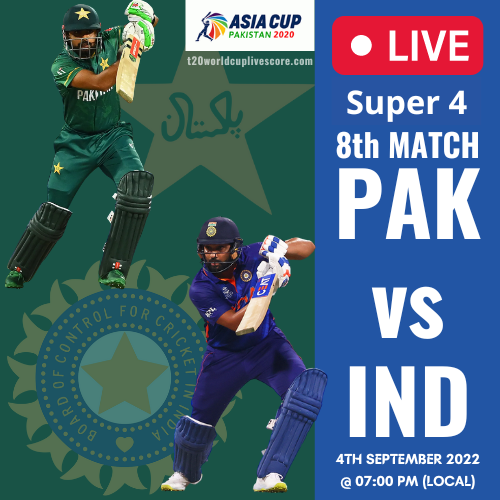 India Vs Pakistan Live Streaming of 8th Asia Cup Match 2022