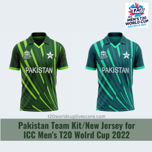 Pakistan Team Kit/New Jersey for ICC Men's T20 Wolrd Cup 2022
