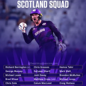 Scotland Team Squad for ICC Men's T20 World cup 2022
