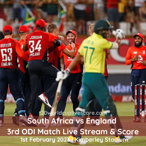 South Africa vs England 3rd ODI Match Live Stream & Score