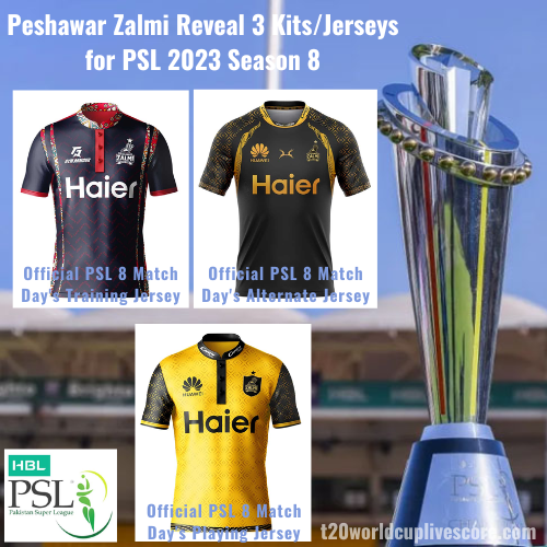 Peshawar Zalmi Reveal 3 KitsJerseys for PSL 2023 Season 8