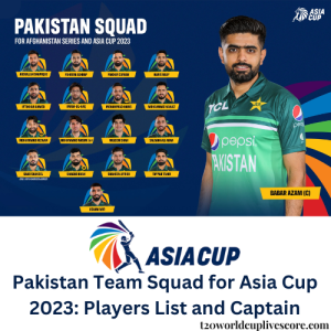 Pakistan Team Squad for Asia Cup 2023 Players List and Captain