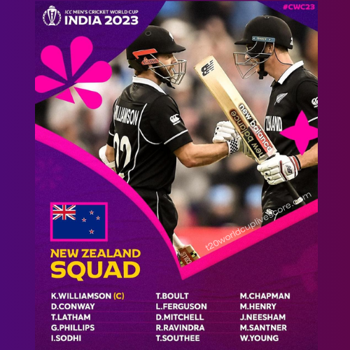 New Zealand Team Squad for ICC Cricket World Cup 2023