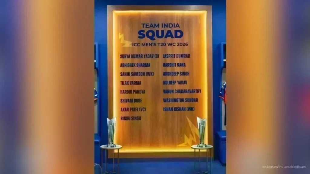 t20 world cup 2026 india squad