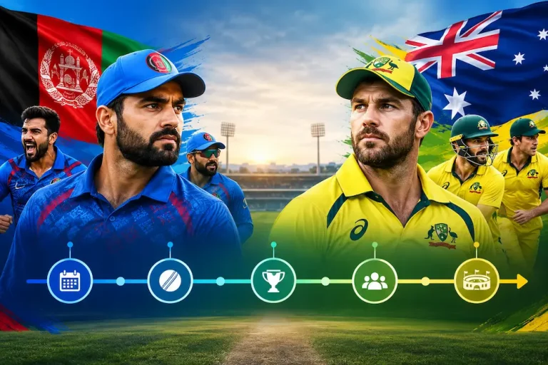 afghanistan national cricket team vs australian men’s cricket team timeline